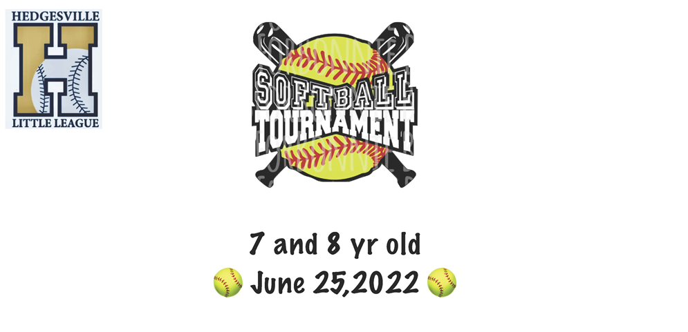 7 & 8 yr Old - Minor Softball Tournament!
